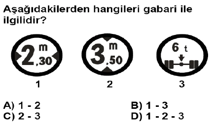 Araçların ölçüleri, ağırlıkları ve yüklenmesi - açıklayıcı şekil 1